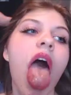 Jizzed face